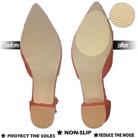 Non-Slip Shoes Pads Sole Protectors Adhesive, High Heels Anti-Slip Shoe Grips (Beige 3pairs)