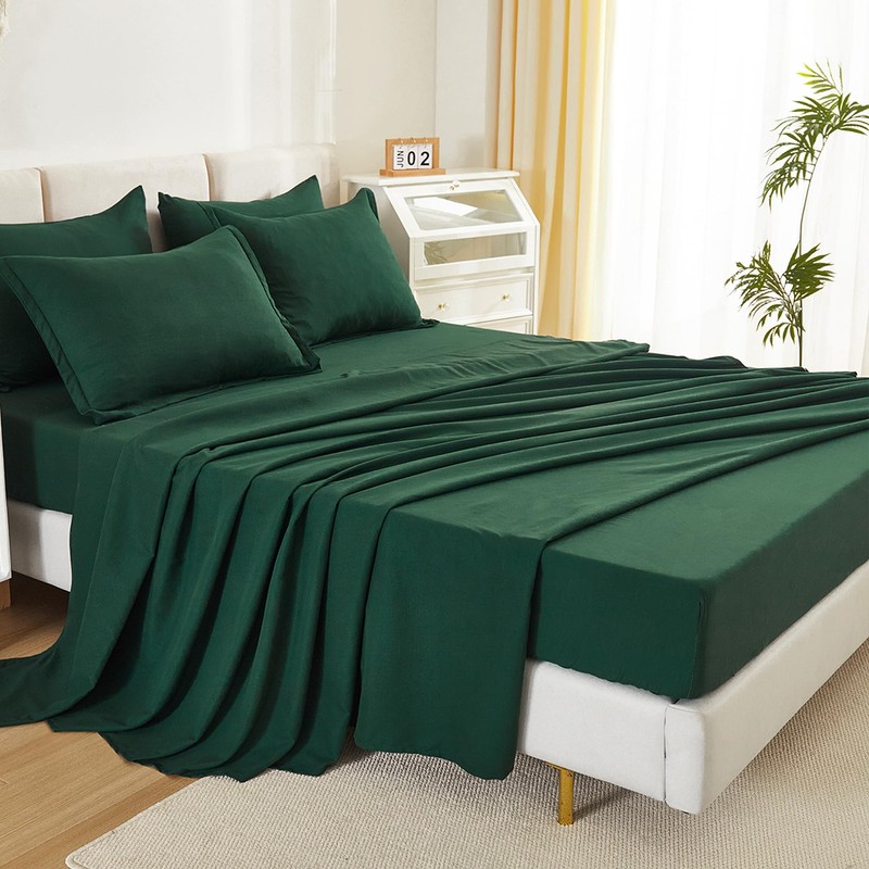 Litanika California King Comforter Set Dark Emerald Green - 7