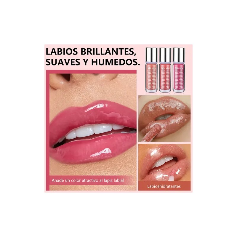 Brillo Labios 3d Hydra Lip Glow Oil Gloss Hidratante 6pcs