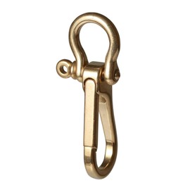 yklbpd Brass Keychain Clip Detachable U Shackle for Fob Wallet Chain Accessory horseshoe keychain