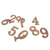 10 Pieces Wooden Numbers Unpainted Number for DIY Craft Home