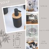 Black Soap and Lotion Pump Dispenser Padang with Bamboo Top