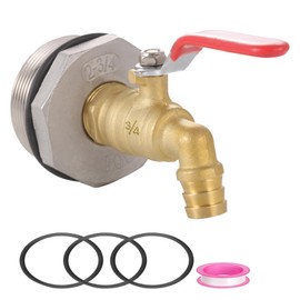 Ceaeso 2" Drum Faucet for 55 Gallon Drum,3/4 inch Brass Rain Barrel Spigot with EPDM Gasket