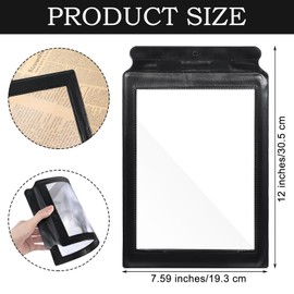 Wanmu 5X Full Page Magnifying Glass for Reading, Bendable Handheld Magnifying Glass, 8.8x6.3 Inch Perfect Visual Perfect Magnifier Perfect for Small Prints, Aging Eyes, Low Vision, and Seniors