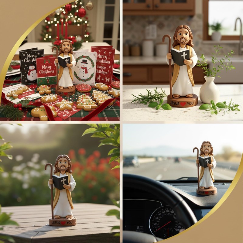 Framad 4" Big Jesus Figures, Large Jesus Loves You Car