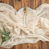 Aoksunova Muslin Wedding Table Runner, Beige, 4 m x 80