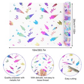 AUAUY Table Runner for First Day of School Decoration Table Runner Sugar Bags 123 ABC Tablecloth Girls Boys 5 m x 28 cm