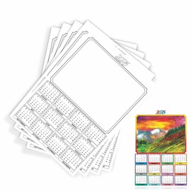 2025 Blank Calendar Planner Organiser A4 Blank Calendar Year to View Make Your Own Home Office Student Academic Christmas Planner Jan To Dec (Pack of 10)