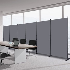 Room Divider 6FT Portable Room Dividers and Folding Privacy Screens, 204'' W Fabric Divider for Room Separation, 6 Panel Partition Room Dividers Freestanding Wall Divider Screen for Dorm Studio Office
