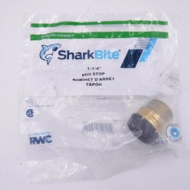 SharkBite 1-1/4" Push Cap Push to Connect Brass Plumbing Fitting PEX Pipe