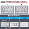 CML 4-Gang Matte White Decorator Screwless Wall Plates, 4 Pack