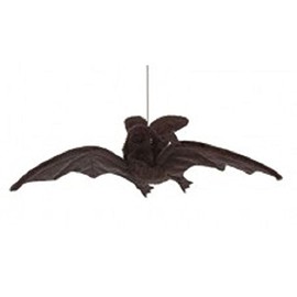Set of 4 Life-Like Handcrafted Extra Soft Plush Hanging Black Bat Stuffed Animals 14.5"