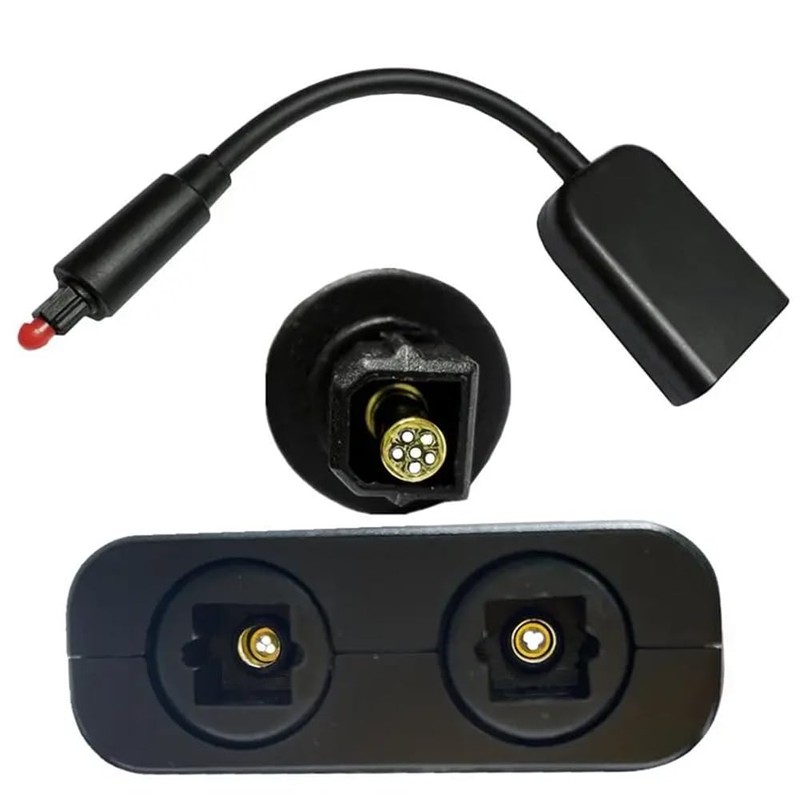 Fahgaer 6-Core Fiber Optic Converter 2 in 1 Out Audio