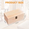 Large Unfinished Wooden Box with Hinged Lid Unfinished Wooden Storage
