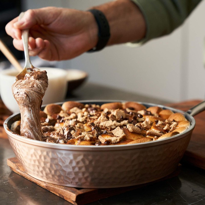 OrGREENiC Rose Hammered Cookware Collection – 9.5 Inch Skillet Fry