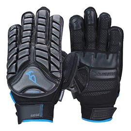 KOOKABURRA Unisex-Youth Siege Hockey Handguards, Black/Blue, X-Small Left Hand