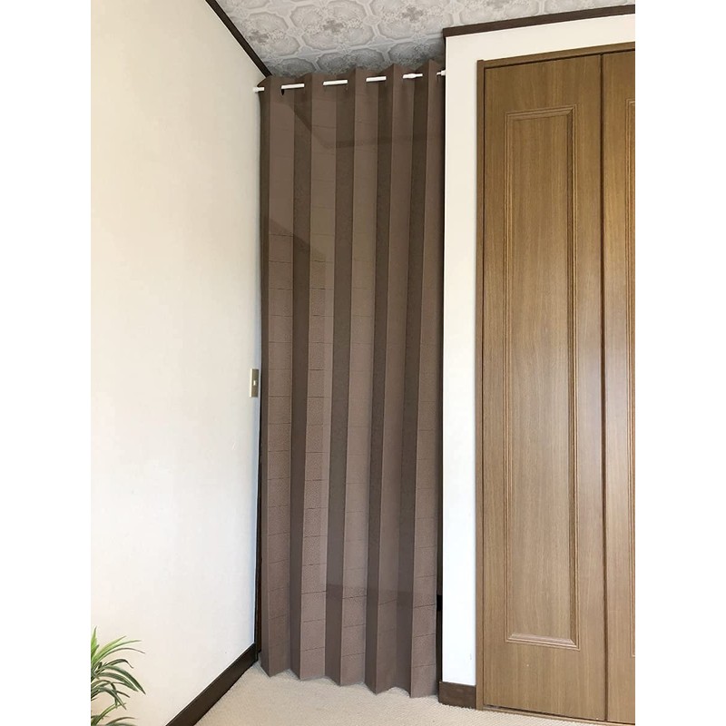 Accordion Curtain Room Divider Noren Partition Heat Shielding Energy Saving