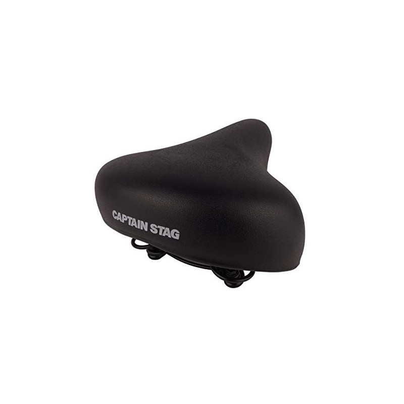 Captain Stag Y-7363 Bicycle Saddle, Soft Saddle, Black, Width 8.9