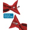 boxed-gifts Clip on Ties for Men - Premium Red Solid
