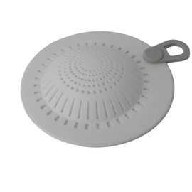 JHermitX Silicone Drain Hair Catcher for Shower and Bathtub, Raised Dome Design, No Tools Needed, Fits Flat & Pop-Up Drains, 5.9" Wide, Easy to Clean, Anti-Clog Cover (Gray)