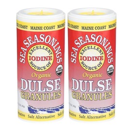 Maine Coast Sea Vegetables Organic Dulse Granules Shaker | Seaweed Seasoning | Rich in Iodine & Protein | Harvested from North Atlantic | Great for Salads, Soup & Smoothies | 1.5 oz (Pack of 2)