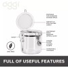 Oggi 4-Piece Clear Canister Set Clamp Airtight Food Storage Container