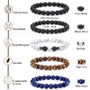 Jewdreamer Jewdreamer 10PCS Tiger Eye Bracelet For Men 8MM Natural