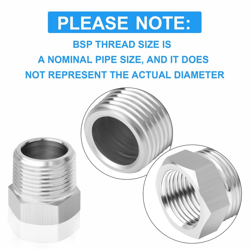 ERGAOBOY Pack of 2 1/2 inch female thread BSP to