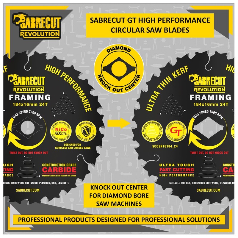 1 x SCCSN16184_24 SabreCut 184mm 24T x 16mm Bore High