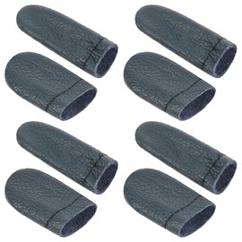 4 Pairs Crochet Finger Protector, Leather Finger Guards Finger Protectors for Sewing Needle Felting Finger Protectors Knitting Finger Protector for Hand Craft Needlework Handmaking (Random Color)