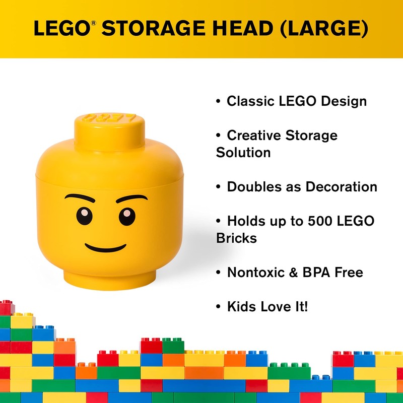 Room Copenhagen 40311724 4032 Boy Storage Head, Plastic, Yellow