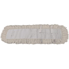 ProGrade Dry Mop Kit with Industrial-Quality Twisted Closed Loop Mop Head - Heavy-Duty Steel Frame, Wood Handle - White 48 Inch