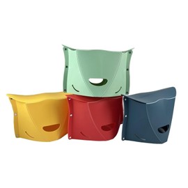 4 Pack Folding Portable Camping Hiking Stools with Handbag Function - Lightweight Collapsable Travel Chairs for BBQ, Library & Backpacking - Outdoor Ultralight Mini Step Stool Foldable