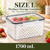 Produce Storage Containers for Fridge with Removable Colanders & Locking