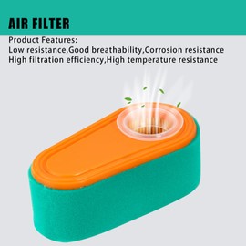 DemJamr 795066 Air Filter with Fuel Filter and Fuel Shut Off Valve, Compatible with BS 775 775EX 800 800E 825E 850 850E 875EX 950E Series Engine,Replace for 5419,796254 Lawn Mowe Air Filter