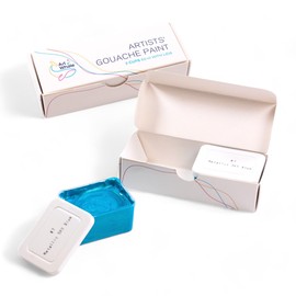 Art Whale Gouache Metallic Sky Blue Refills (50ml/1.7oz)|Intense Pigments, Easy Color Refill (2 pcs.)