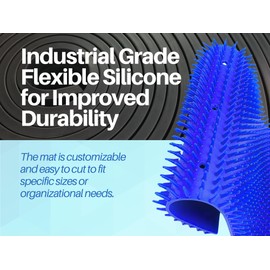 ARTMAN INSTRUMENTS Silicone Mat Blue for 7 Instruments Autoclave Sterilization Cassette Tray | Heat-Resistant & Durable | Dental & Surgical Tool Organizer