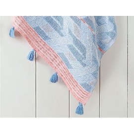 BROTHER'S GLOBAL 100% Cotton 90x170 cm, Beach Towel Turkish Premium Ultra Absorbent Quick Dry Extra Large Turkish Beach Towel, loincloth (Blue Pink)