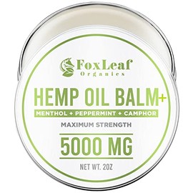 Hemp Oil Balm with Arnica, Camphor, Menthol & Peppermint, Herbal Cooling Balm for Muscles, Joints, Knees, Back & Body, Made in USA, 2oz