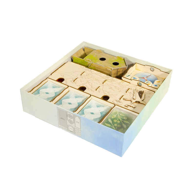 The Broken Token Game Organizer Compatible with Wingspan - Wooden