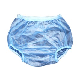 Haian Adult Incontinence Pull-on Plastic Pants PVC Pants 3 Pack (3X-Large, Transparent Pink)