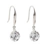 925 Sterling Silver 2ct Solitaire Cubic Zirconia Diamond Stone Dangle