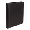 Samsill 0.5 Inch 3 Ring Binder, Leather, Black with Contrast