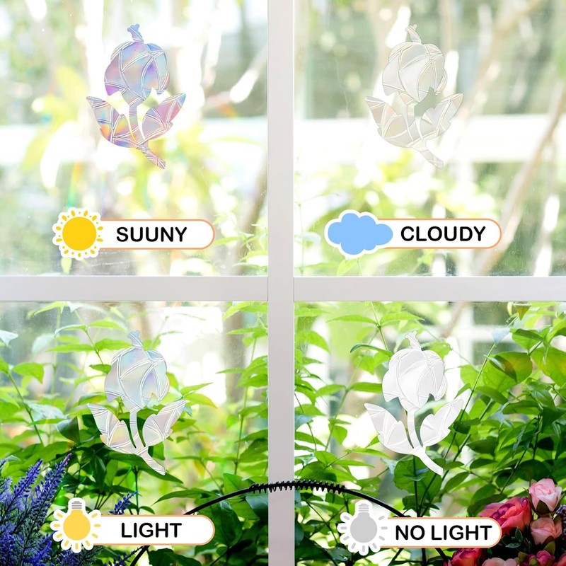 Rainbow Window Clings Anti-Collision Window Decals to Save Birds from