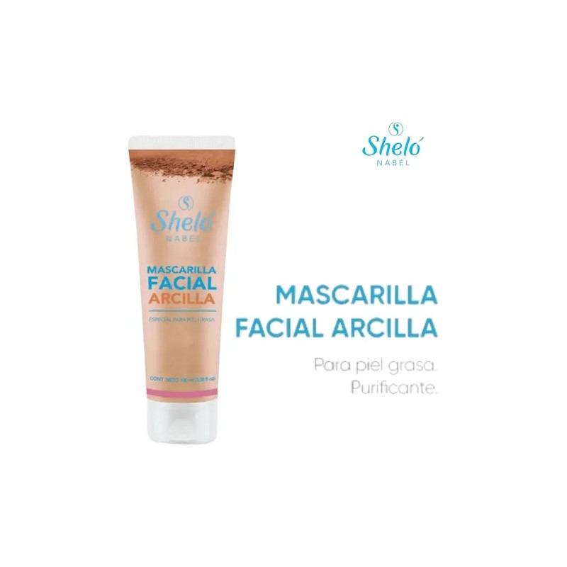 Mascarilla Facial Arcilla Para Piel Grasa Shelo Nabel® 100ml
