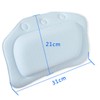 BUGUUYO PVC Bath Pillow Suction Cup Spa Bathtub Cushion for
