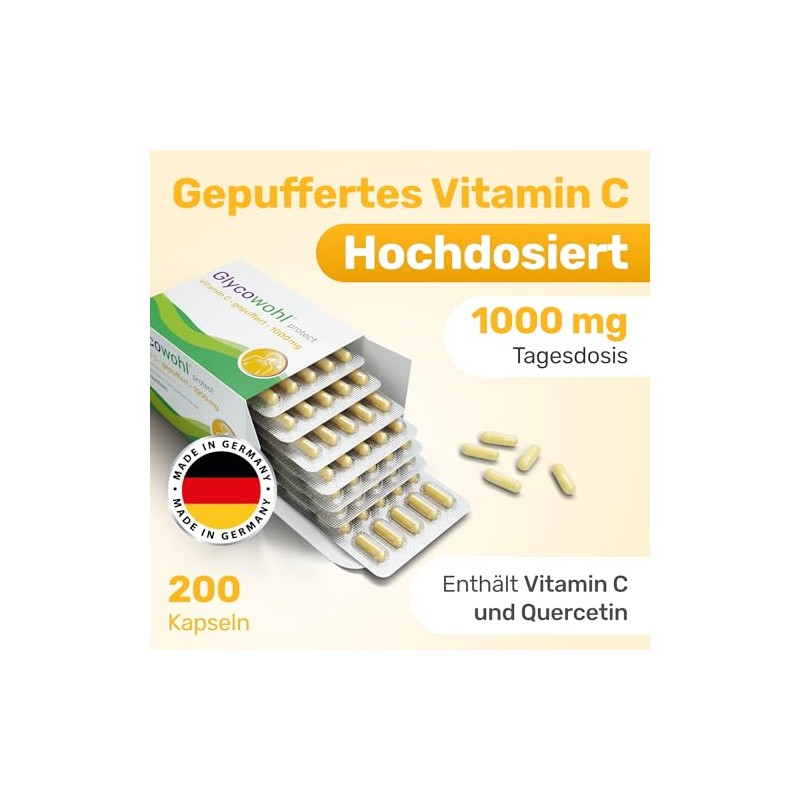 Glycowohl Glycowohl? Vitamin C gepuffert mit Quercetin - laborgeprft mit