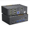 KVM Switch 3 Monitors 1 Laptop & 1 Desktop, Reyoten