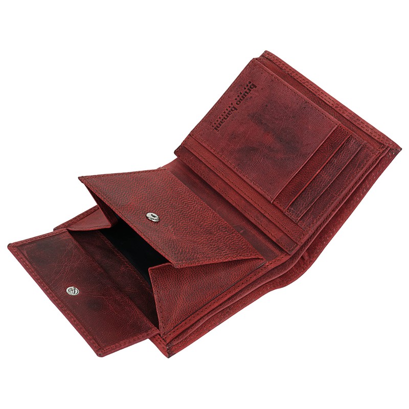 bruno banani Genuine Leather Wallet for Men, Women, 021120, red
