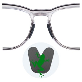 Fusanwin Eyeglass Nose Pads 0.6mm Ultra-Thin, Thousands of Frog-Inspired Microstructured Fibers, Anti-Slip Soft Adhesive Glasses Nose Pads, Silicone Nose Pad for Glasses, Sunglasses (5 Black Pairs)